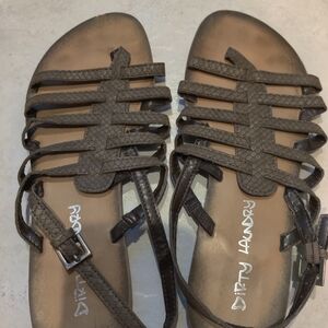 Dirty Laundry Dark Brown Multi-Strap Sandals